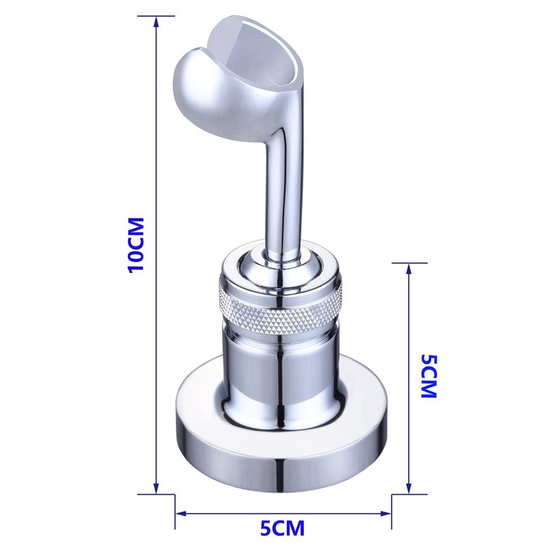 HIMREYLD Shower Head Holder Bracket Copper, Chrome Plated 360 Degrees