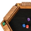 BIVOMON 1-6 Players Shut The Box Dice Game, Wooden Board