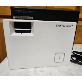 DBPOWER Video Projector DBPOWER LED Light Source Mini Projector,HDMI VGA White PJ0738_R