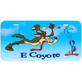 E Coyote Aluminum Car Tag Novelty License Plate