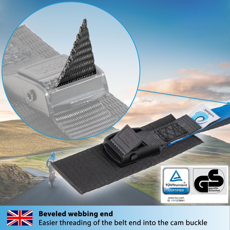 valonic HORNET - 4x 80cm tie down strap short, 19mm,
