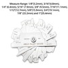 QWORK 7Pcs Fillet Weld Gauge Set - Welding Inspection Gauge
