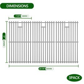 17" Stainless Steel Cooking Grates for Charbroil Commercial Infrared 3 Burner 463355220 463242516 463242515 466242615 463243016, Grill Grates for 463346017 466242616 463367016 463246018, G466-0025-W1A