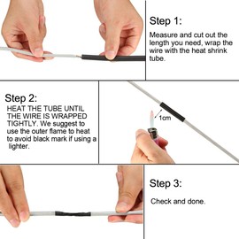 sourcing map Waterproof Heat Shrink Tubing, 40 mm Diameter, 66 mm, Flat Width, Shrink Ratio 2:1, Cable Protection Tube for Electrical Insulation, Hose, 1 m Length, PE Heat