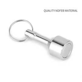 Keychain Magnet for Testing Brass, Pocket Magnets with Strong Neodymium Magnet Rare Earth, Keychain Magnet Tester for Gold, Silver, Jewelry & Precious Metals Test Hanging Keys Holder (D21mm, 2 Pack)