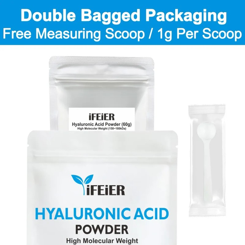 Ácido Hialurônico Em Pó Ifeier De Alto Peso Molecular 60g