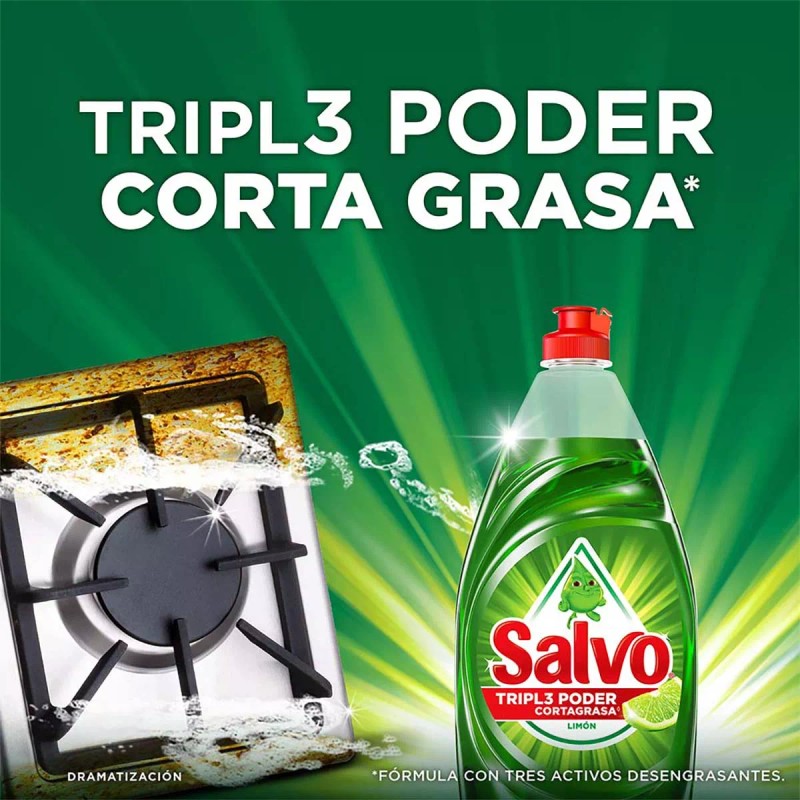 Salvo Lavatrastes Líquido Salvo Limón 1.4l