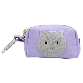 glf01 Golf Ball Case with Carabiner, Tea Case, Golf Equipment, Niko-chan, Women's, Men's, Accessories, Handmade, Made in Japan, cat gray x lavender, cat gray x lavender