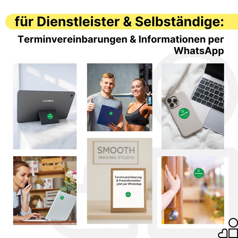 Whatsapp NFC Sticker Pack of 2 - Share Chat, Appointments