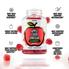 Sculpt Nation by V Shred Apple Cider Vinegar Gummies - Healthy Superfood Snack, Metabolism and Digestion Support - 60 ACV Keto Gummies