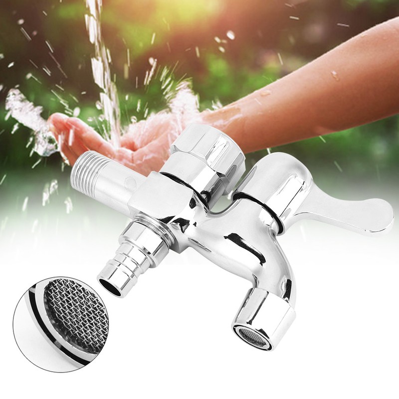 G1/2in Copper Multifunctional Dual Use Quick Open Faucet Washing Machine