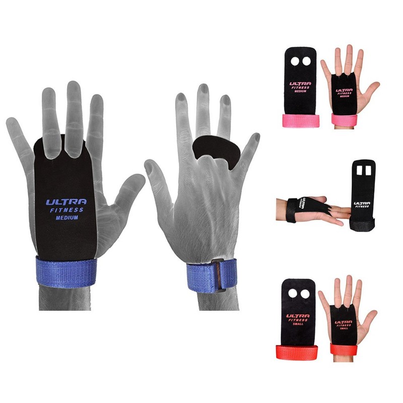 ULTRA FITNESS Leather Grips Gymnastic Palm Protectors Hand Guards Gym