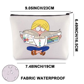 JNIAP Lizzie ABA Makeup Bag Lizzie BCBA Gift Behavior Analysis Zipper Pouch Lizzie Reading Gifts ABA Therapist Zipper Pouch, ABA mb, Fit