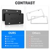 QiqaMole 2 Pack Silicone Frame Front Back License Plate Cover/