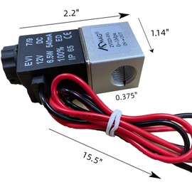 AOMAG® 1/8" NPT DC 12V Electric Solenoid Valve 2 Way Water Air Valve Normally Closed