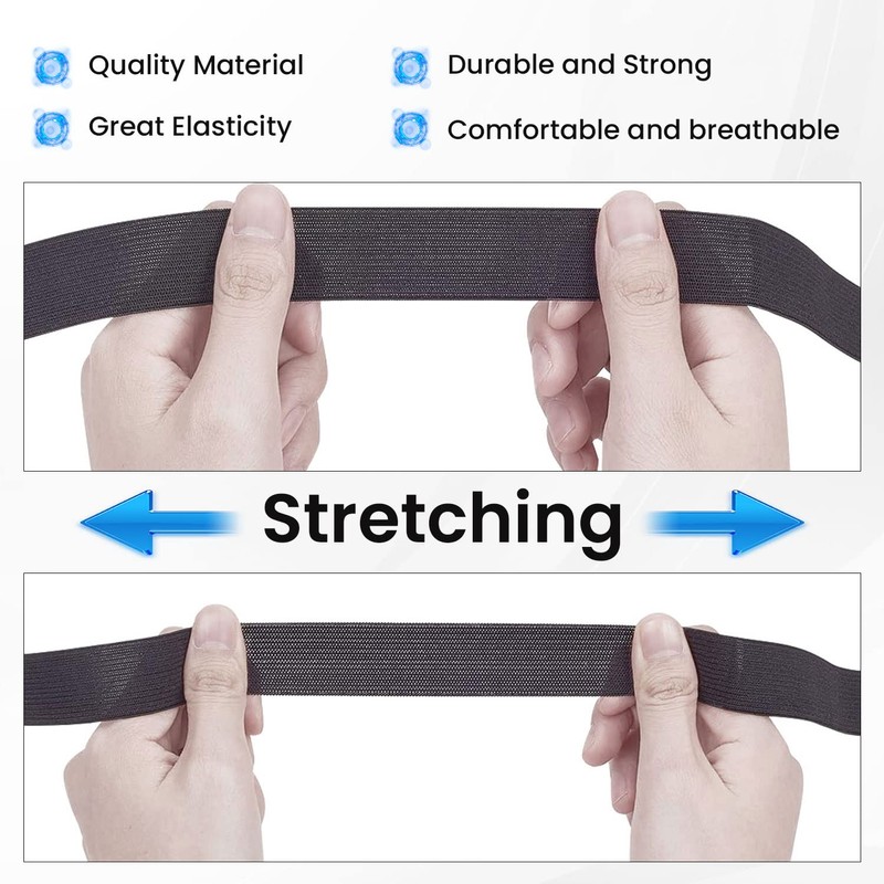 Trimming Shop 38mm (1.5 Inch) Wide Flat Elastic Band, Stretchable