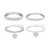 Dochais 4 Pieces Anklet Tennis Anklet Shining Diamond Zirconia Anklet