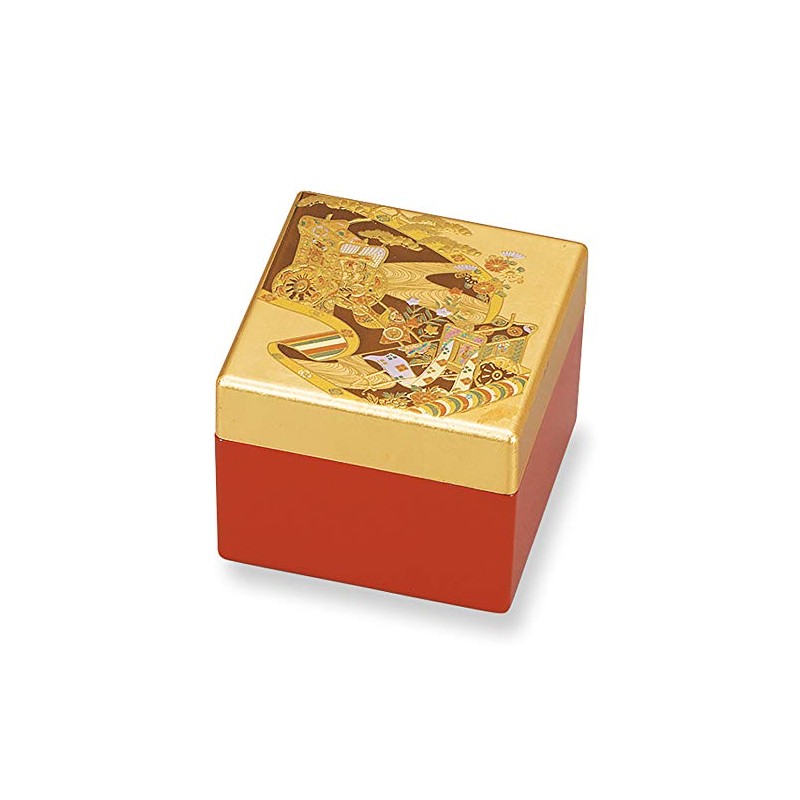 Mitani M17260-7 Yamanaka Lacquerware Storage Box, Gold, 3.1 inches (8
