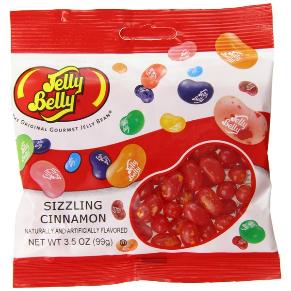 Jelly Belly Sizzling Cinnamon Jelly Beans, 3.5 Ounce (Pack of 12)