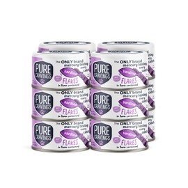 Pure Cravings Sardine Flakes in Tuna Consommé, Canned Wet Cat Food Soup, 100% Mercury-Tested, Moist Can Fish, Grain-Free Protein, Non-GMO, 3oz, Pack of 12
