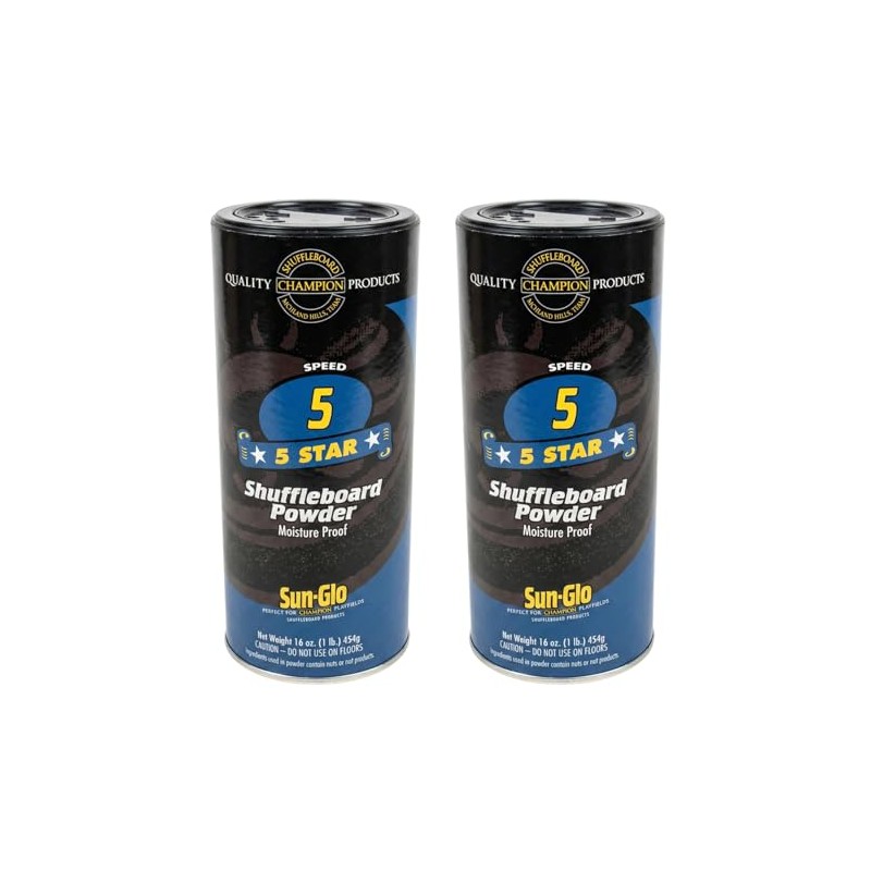 Sun-Glo Speed #5 (Five Star) Shuffleboard Powder Wax – Medium-Slow