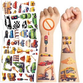 10 Sheets Car Temporary Tattoos Stickers,Car Birthday Party Supplies Favors Waterproof Fake Tattoos Stickers Party Decorations for Kids Boys Girls School Rewards Gifts
