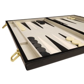 Middleton Games Deluxe Backgammon Board Set - (Black Attache Case) - 15x10
