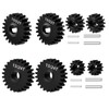 RCLIONS Steel 15+22T Overdrive &13+24T Underdrive Gears Set for Redcat