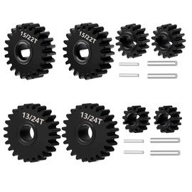 RCLIONS Steel 15+22T Overdrive &13+24T Underdrive Gears Set for Redcat Ascent 1/18 Scale RC Rock Crawler Car Upgrades Parts
