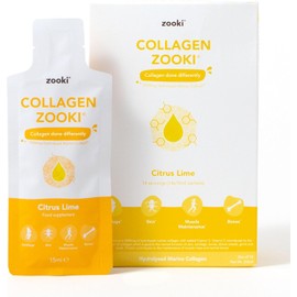Zooki Marine Collagen Sachets – 5,000mg Hydrolyzed Peptides for Skin, Hair & Joints (Citrus Lime, 14 Servings)