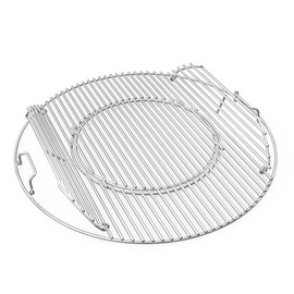 onlyfire Double-Side Hinged Cooking Grate, Gourmet BBQ System Replaced Grilling Grate for Weber 22" Charcoal Kettle Grills