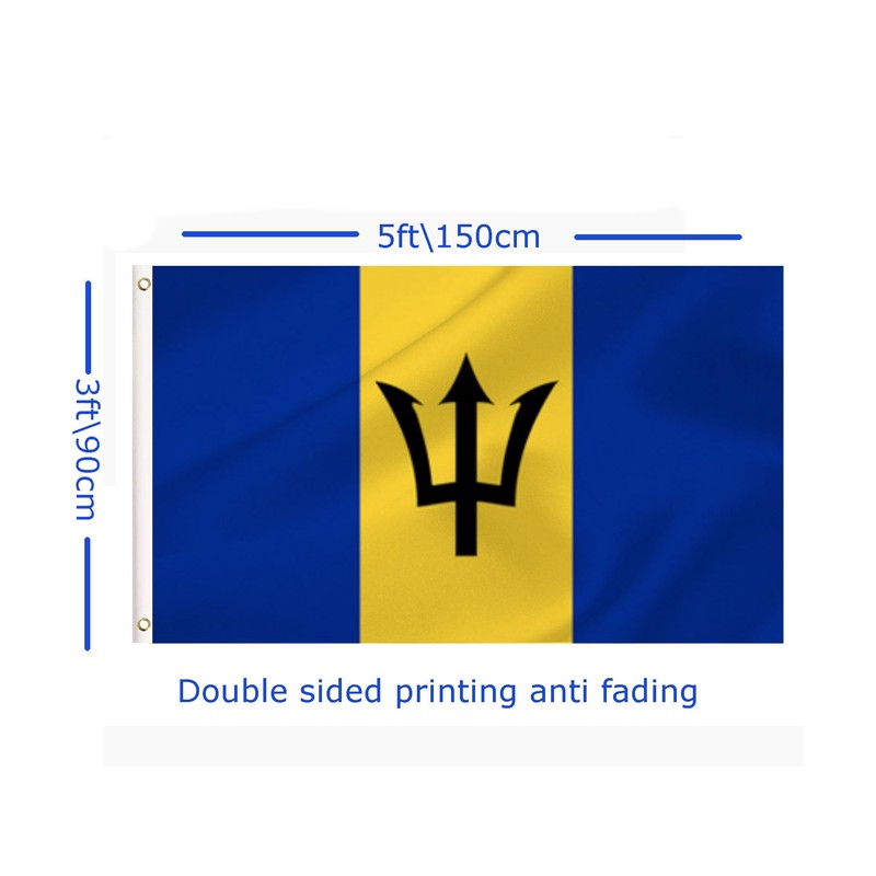 LARGE Barbadian Flag, 3x5Ft Barbados Flags Banner For Indoor Outdoor