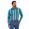 Wrangler Men's Checotah Sea Salt Blue Snap Shirt 112365886 (US,