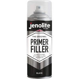 JENOLITE Primer Filler Aerosol Paint | BLACK | Flexible Primer with High Filling Properties | Fills Small Dents & Scratches for Smooth Finish | 400ml (13.5fl oz)