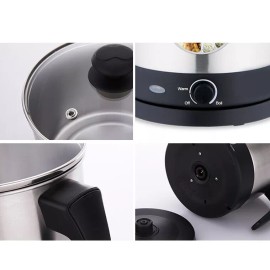 LP Electric Multi Pot, Steamer with Wire Rack, Bowl for Ramen, Noodles, Dumpings