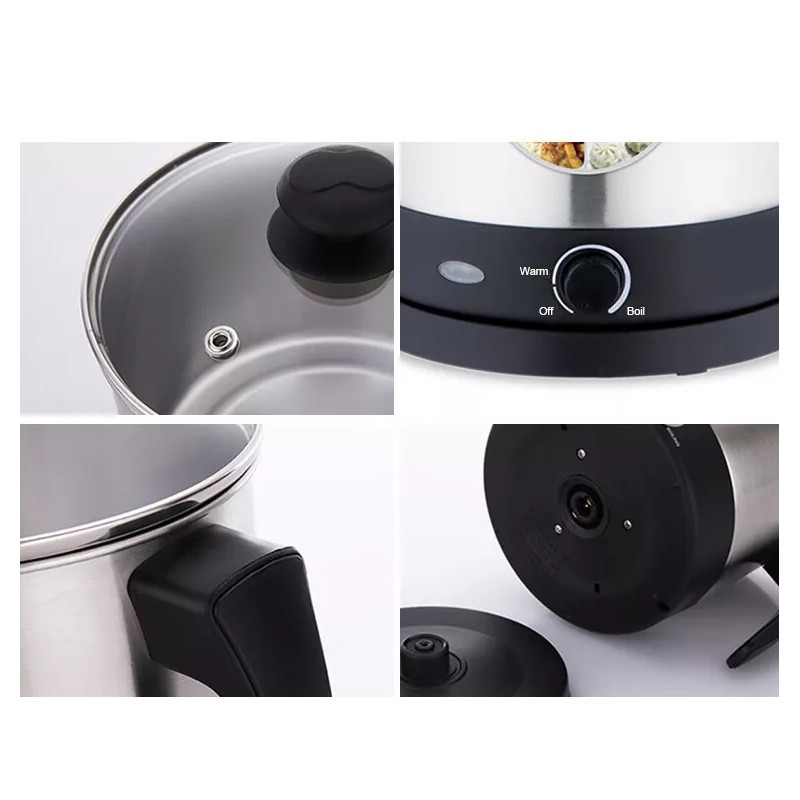 LP Electric Multi Pot, Steamer with Wire Rack, Bowl for