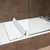 Folding Bathtub Cover for Standard Bathtubs,PVC Waterproof Bath Tray with