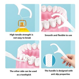 Fruit Flavored Dental Floss, Cleaning Teeth，Clean The Oral Cavity, Ultra-fine Dental Floss Stick, Teeth Cleaning Tool, Disposable and More hygienic