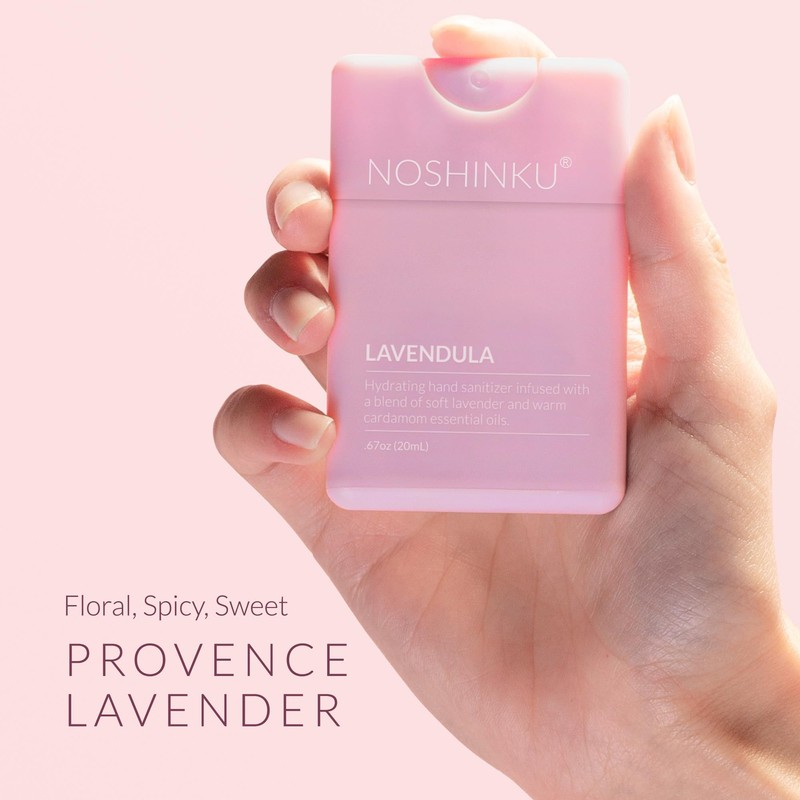 Noshinku - Refillable Hand Sanitizer Lavendula 3-Pack, Travel Size Spray