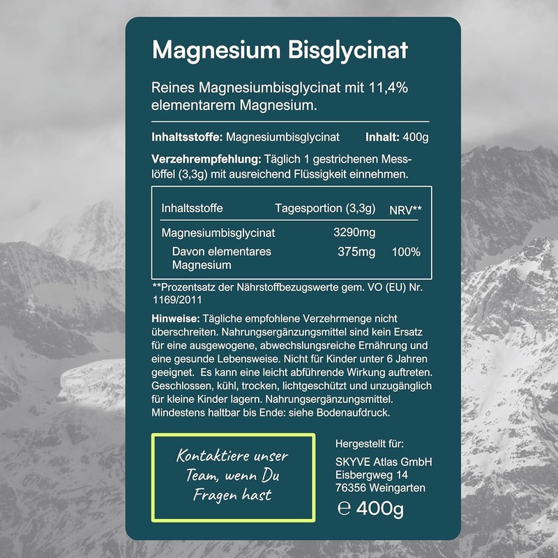 MGX Magnesium Bisglycinate Powder 400 g