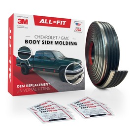 All-Fit Automotive Original Style Replacement Body Side Molding Trim for Old Body Style 1988-99 Chevy/GMC Pickup, Suburban, Blazer, Jimmy OBS - 26ft, 2-1/2in - Made in USA