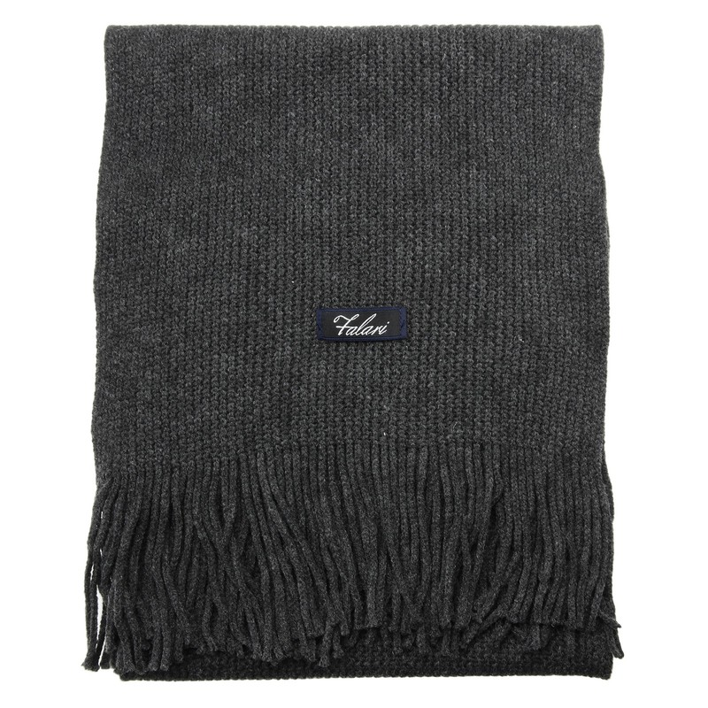 Falari Men Knitted Winter Scarf 2098-DARKGREY