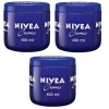 Nivea Creme, Original, Imported from Mexico, Glass Jar 400 ml / 13.5 oz (3 PACK)