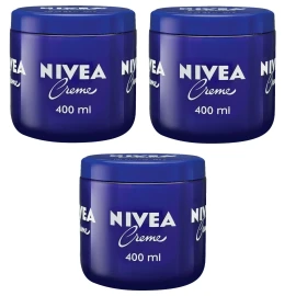 Nivea Creme, Original, Imported from Mexico, Glass Jar 400 ml / 13.5 oz (3 PACK)
