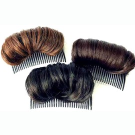 Dark Brown Invisible False Hair Clip, Hair Base Bump Insert Tool for Volume and Princess Styling, Crown Shapers Hair Accessories and Bun