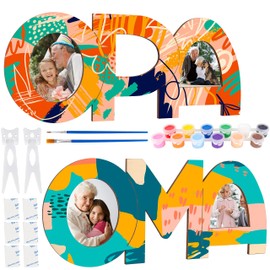 Rebundex Set of 2 Grandma and Grandpa Wooden Letters Craft Set with Acrylic Paint Grandma and Grandpa Gifts Grandma Gift Grandma Birthday Gift Grandpa Gifts for Grandma Gift Grandpa Grandson for