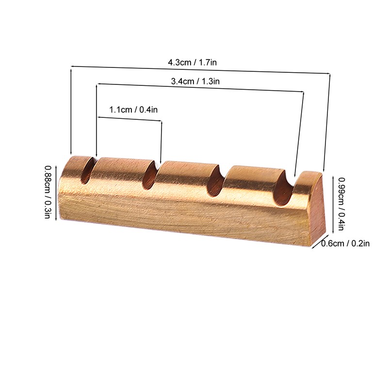 Brass Nut for Electric Acoustic Guitar Bass Pre Slotted Instrument