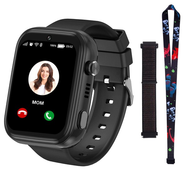 jianyana 4G Children's Smartwatch with GPS and Phone, Video Call, Voice Chat, SOS, SMS, Music Video Player, Gift for 3-14 Boys and Girls