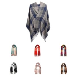 Good Nite Scarf Women Winter Gray Scarves Shawls Scarves Wraps Ladies Christmas Gifts Long Soft Warm Tartan Scarf Wool Spinning Tassel Long Stole for Women Men