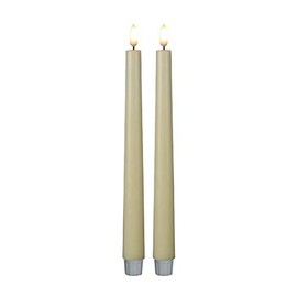 Patria 11 Inch LED Taper Set Ivory